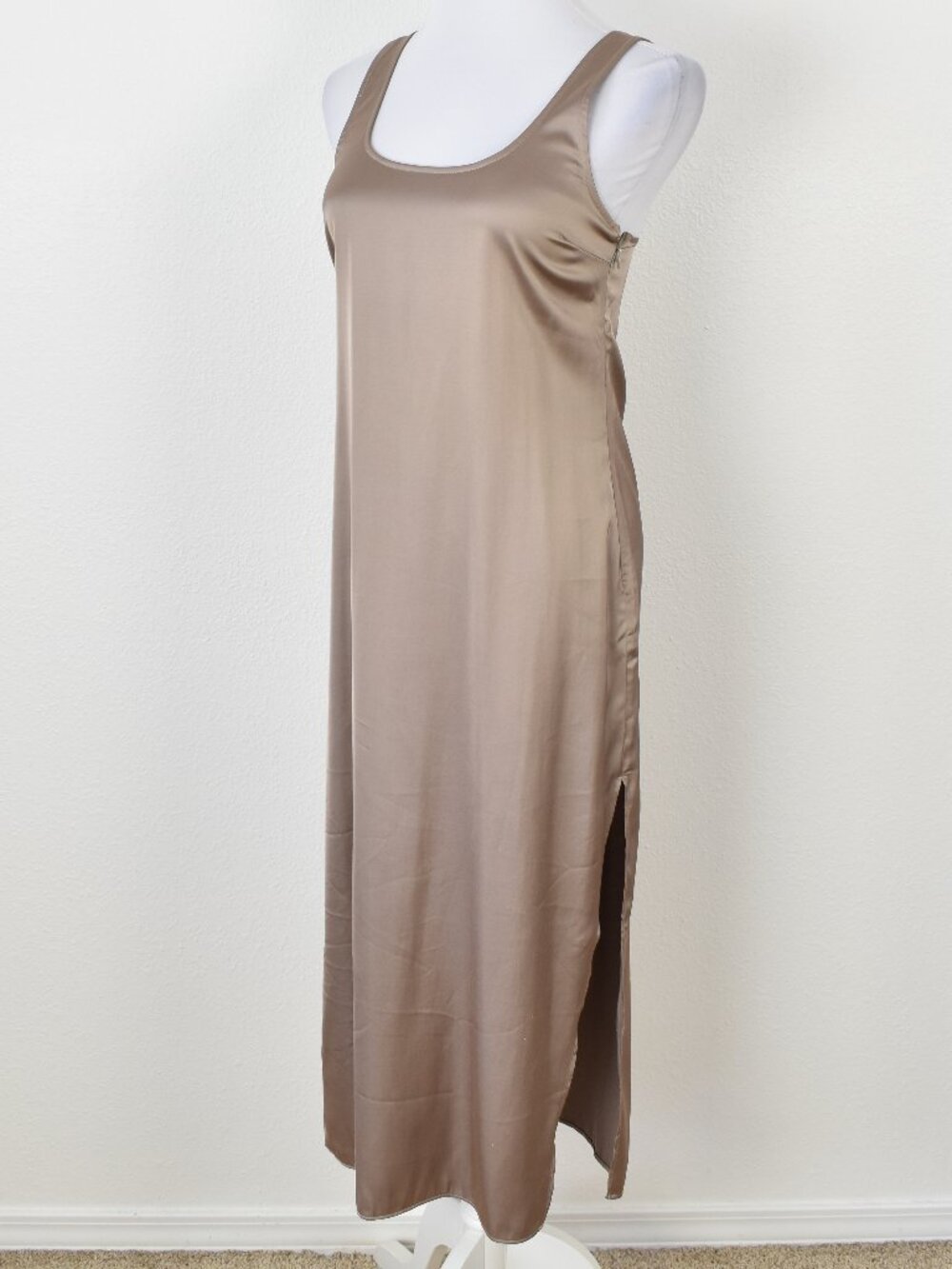 Abercrombie & Fitch Satin Midi Slip Dress NEW - XS - Picture 4 of 9